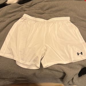 Under Armor White Soccer Shorts